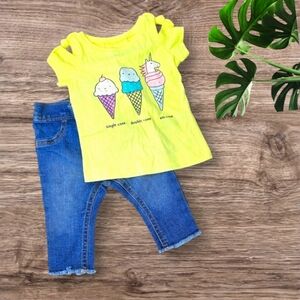 3 Months Baby Girls Ice Cream 2pcs Set